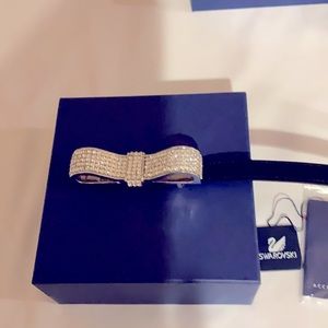 Swarovski Retired Black & Silver Belt in Box